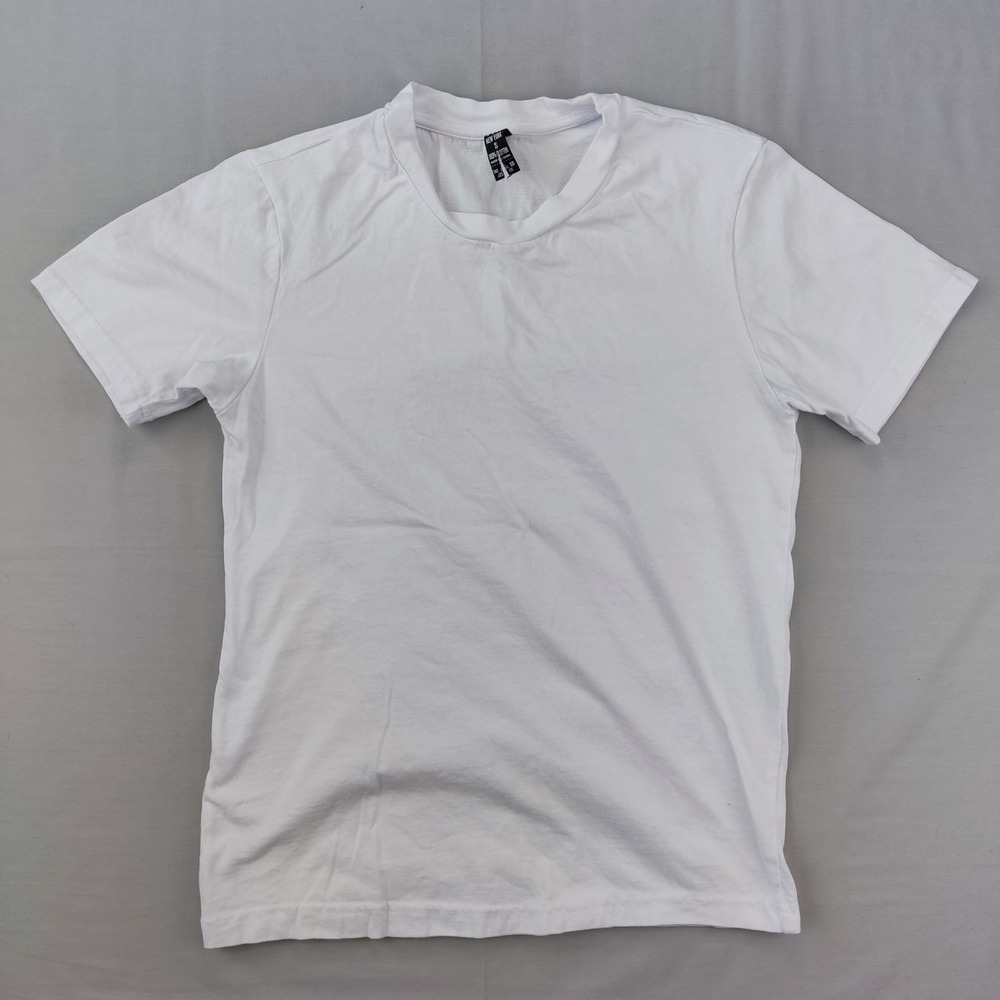 PFR T-Shirt Mens Small White PFR New York Crew Neck 100% Cotton Short Sleeve Tee